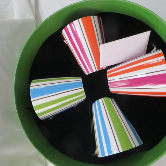 Kate Spade Collins Stripe Mugs Set of 4 - Picture 2 of 8